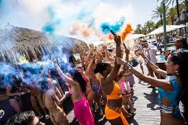 Kova Beach Club Marbella pool party young vibrant atmosphere