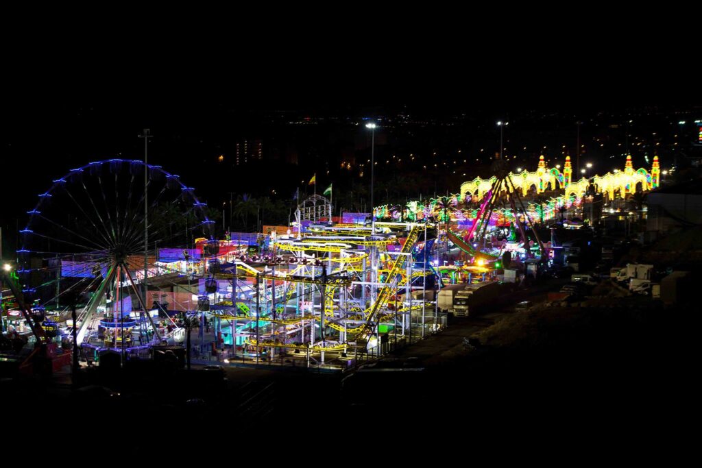 Feria de San Bernabé night fairground Marbella 2026"
